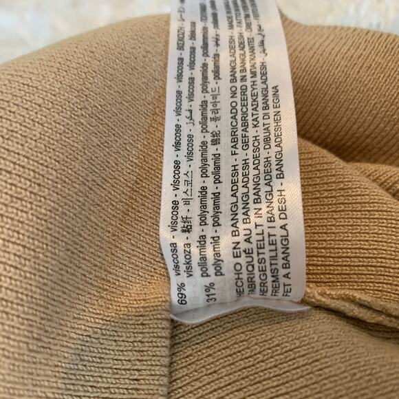 Zara Tan Sweater Vest Crop Top Shell Sz Small - Picture 6 of 8
